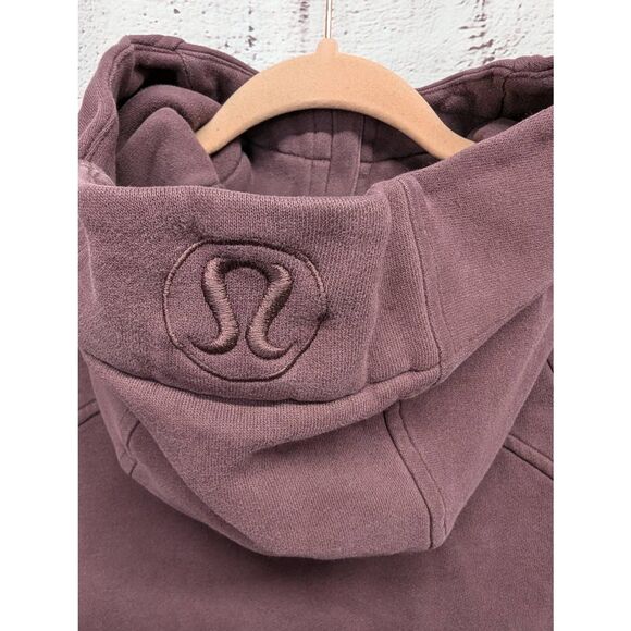 Lululemon New Edition Scuba Hoodie IV Sz 6 Light Maroon Thumbholes Cotton Fleece - Picture 3 of 9
